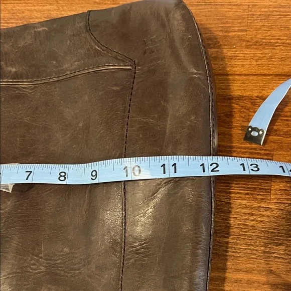 Frye Brown Leather Tote Bag - Classic Crossbody Carry - Picture 7 of 12